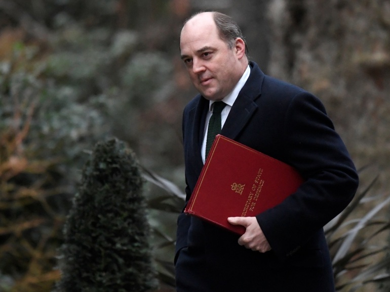 Britain's Defence Secretary Ben Wallace is seen at Downing Street in London, Britain, January 6, 2020. REUTERS/Toby Melville