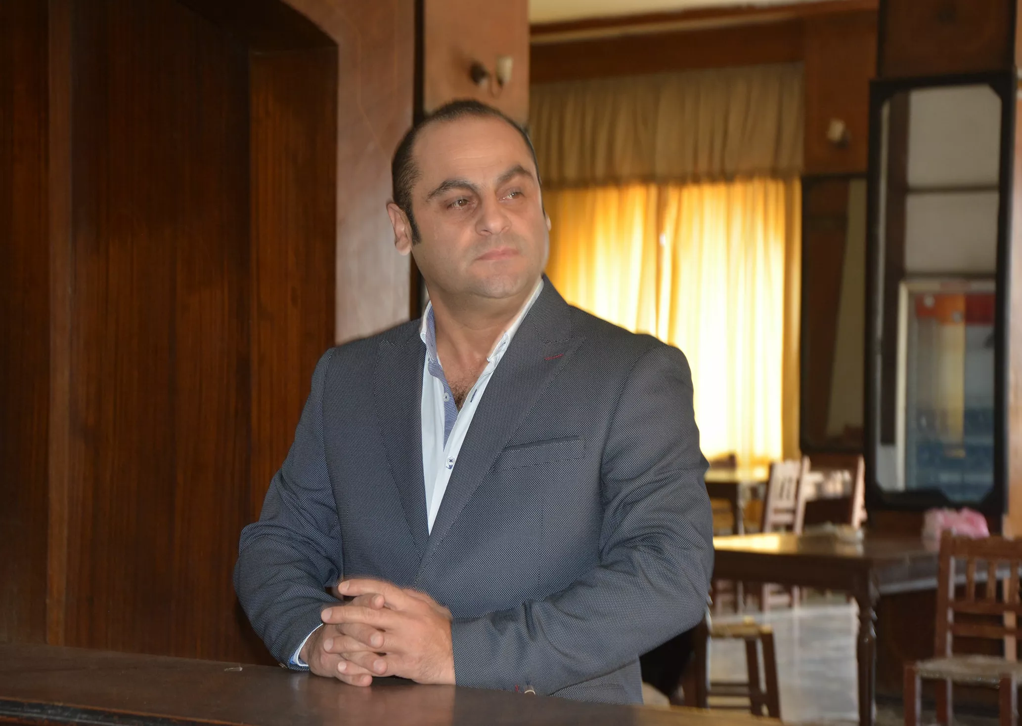عضو مجلس الأعمال السوري الروسي الدكتور إياد محمود حسن وهو مدير إحدى شركات الاستثمار السياحي عضو مجلس الأعمال السوري الروسي الدكتور إياد محمود حسن وهو مدير إحدى شركات الاستثمار السياحي