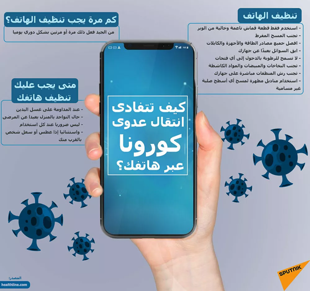 كيف تتفادى انتقال عدوى كورونا عبر هاتفك؟ كيف تتفادى انتقال عدوى كورونا عبر هاتفك؟