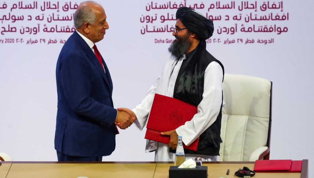 لقاء جديد لوفد من طالبان مع مسؤولين أميركيين في الدوحة اتفاق الدوحة نص على خفض عدد القوات الأميركية في أفغانستان (رويترز)
