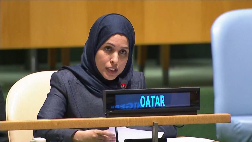 قطر تجدد الدعوة إلى رفع الحصار واستعدادها لتسوية الأزمة الخليجية عبر الحوار مندوبة قطر لدى الأمم المتحدة اعتبرت أن الحصار زاد الوضع تعقيدا في منطقة الشرق الأوسط (الجزيرة)