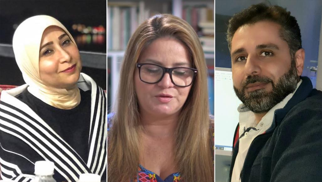 الخفافيش تتحدث في زمن العزلة و"العطلة الكونية".. مثقفون ينعشون الخيال من الحجر الصحي وجد مثقفون لاتينيون وعرب -مثل جورج كدر وسومارا إسبانيا (وسط) وورود الموسوي- في الحجر فرصة للخيال والكتابة (الجزيرة)