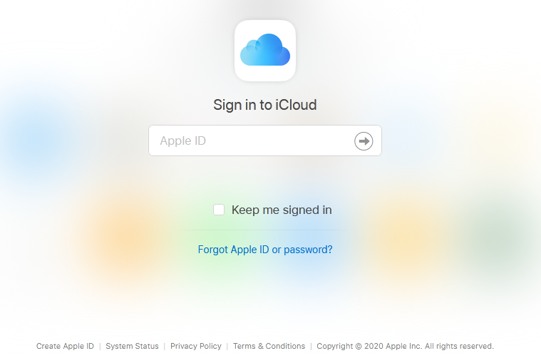 انشاء حساب آي كلاود