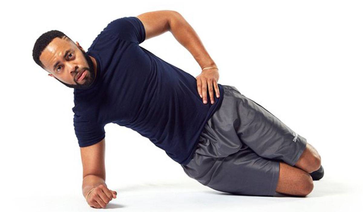 تمرين البلانك الجانبي المُعدل Modified Side Plank