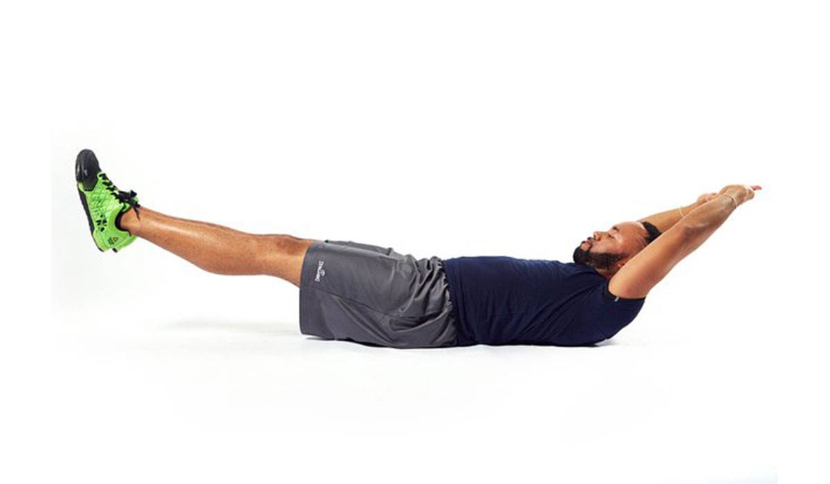 تمرين تجويف البطن مع التمدد Reclined Abdominal Hollowing