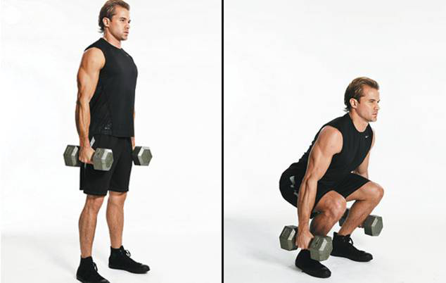 تمرين Dumbbell Squat