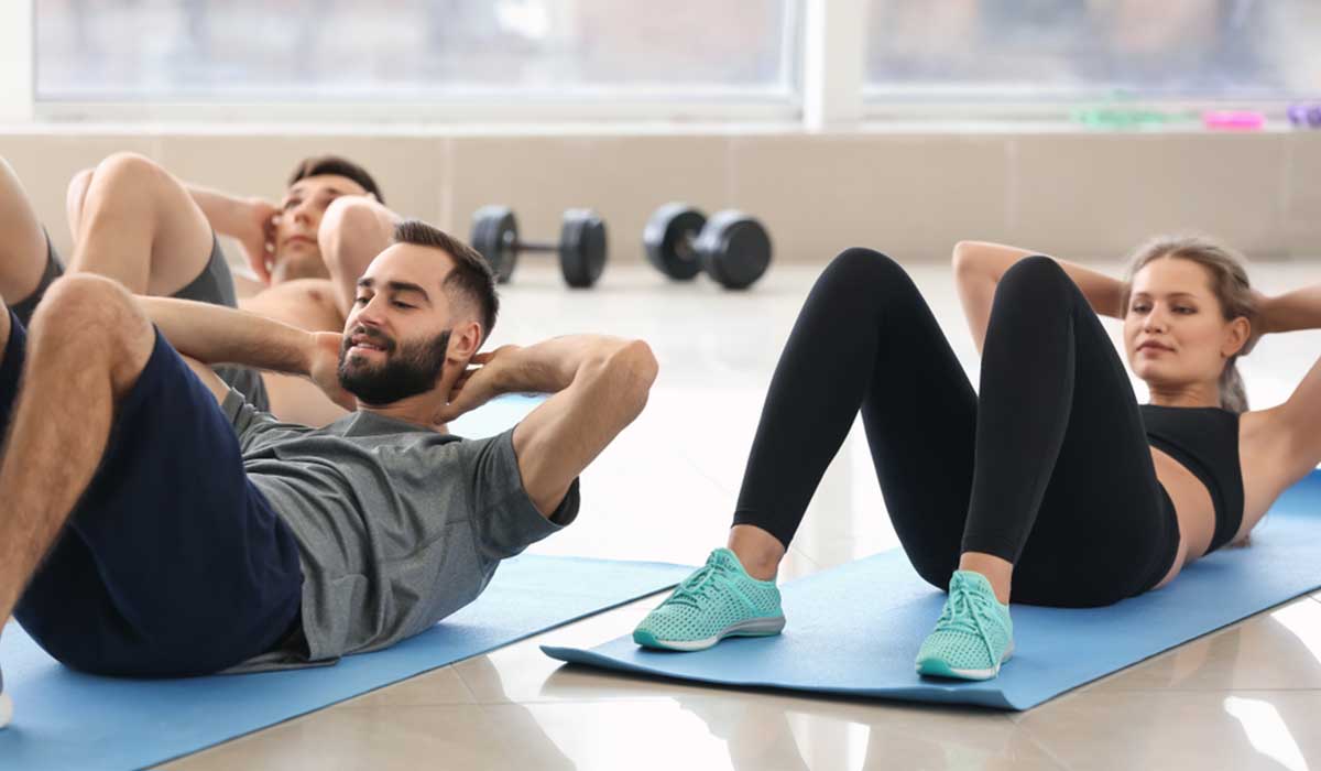 شد عضلات البطن بالتمارين