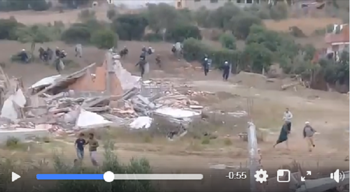 d8b4d8b1d8a7d982d8a9-1 مواجهات بين ساكنة دوار شراقة والقوات العمومية (فيديو)