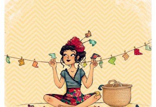 فتاة مع جوارب