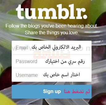كيف تنشئ حساب على تمبلر 2