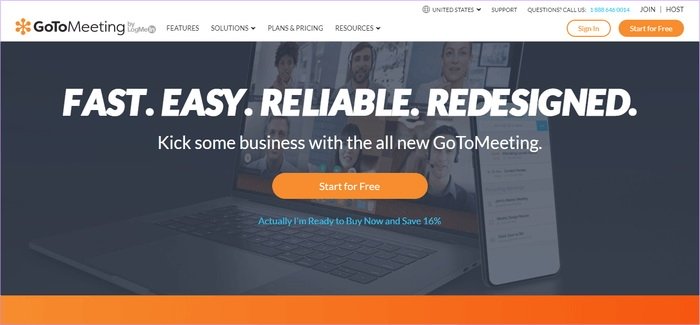 خدمة مؤتمرات الفيديو عبر الإنترنت من GoToMeeting