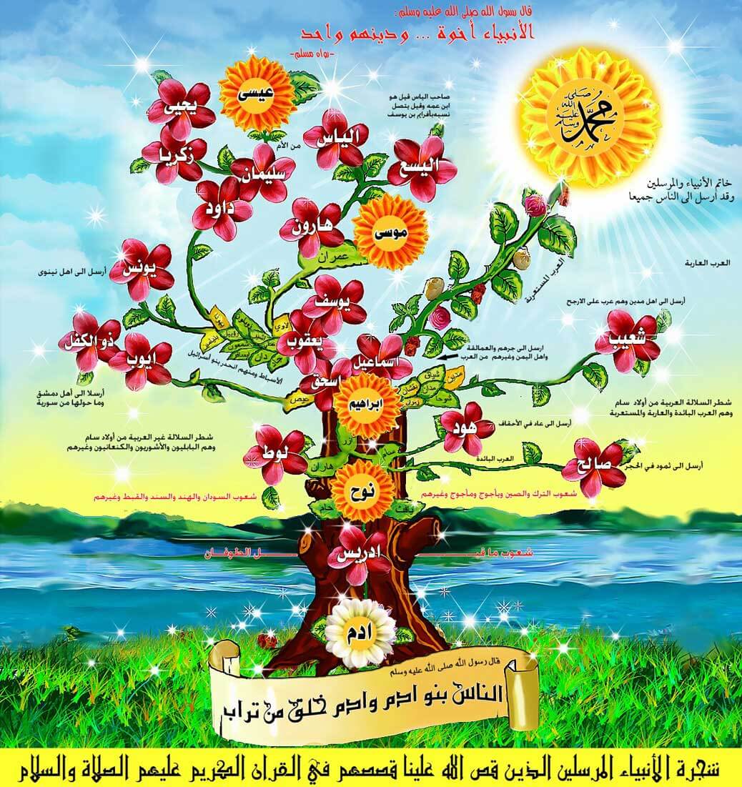 ترتيب نزول الأنبياء وعددهم 25