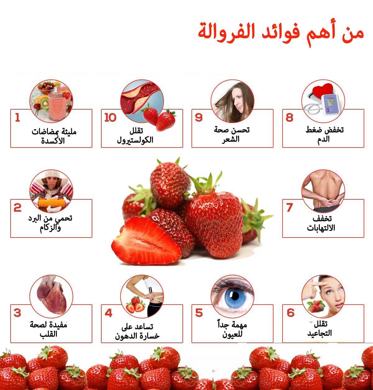 فوائد الفراولة