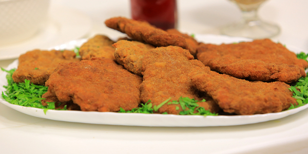 اسكالوب بانيه باللحمه المفرومة اسكالوب بانيه باللحمه المفرومة