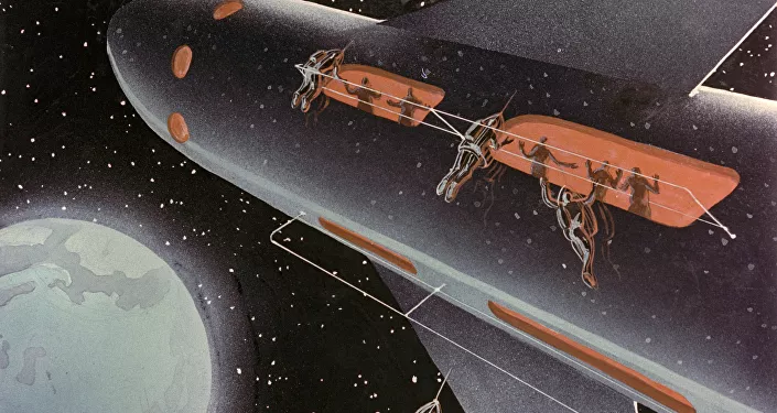 مركبة فضائية (لوحة مرسومة) مركبة فضائية (لوحة مرسومة)