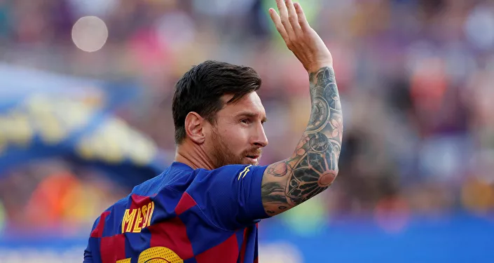 مهاجم برشلونة الإسباني ليونيل ميسي مهاجم برشلونة الإسباني ليونيل ميسي