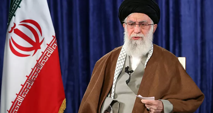 المرشد الأعلى في إيران آية الله على خامنئي في طهران، أبريل 2020 المرشد الأعلى في إيران آية الله على خامنئي في طهران، أبريل 2020