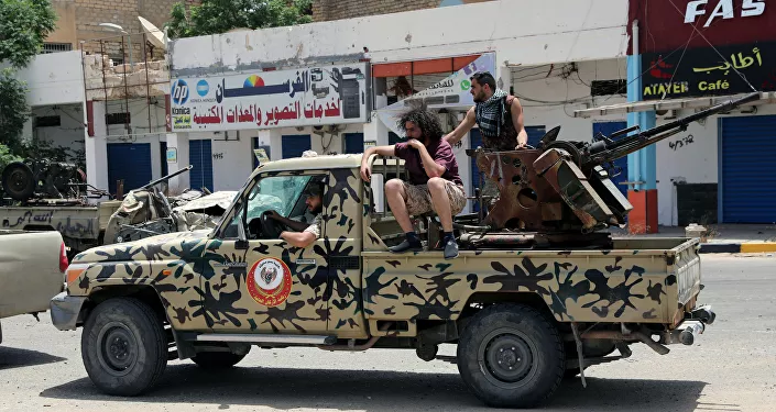 القوات الموالية لحكومة الوفاق الليبية (بقيادة فايز السراج)، طرابلس، ليبيا يونيو 2020 القوات الموالية لحكومة الوفاق الليبية (بقيادة فايز السراج)، طرابلس، ليبيا يونيو 2020