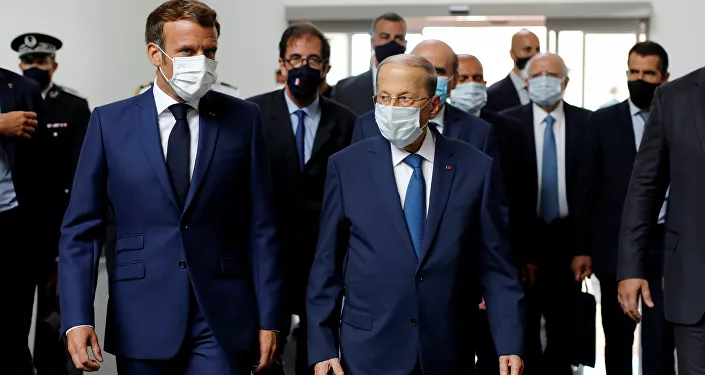 الرئيس الفرنسي إيمانويل ماكرون في بيروت، لبنان 6 أغسطس 2020 الرئيس الفرنسي إيمانويل ماكرون في بيروت، لبنان 6 أغسطس 2020