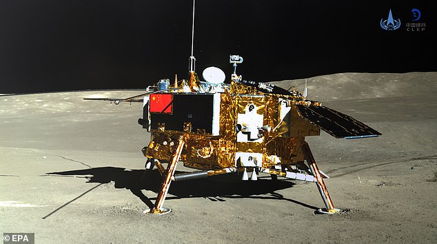 10595446-6772515-image-a-16_1551782239287 China successfully achieved a world first when it placed the lander and rover Chang'e-4 (pictured) and Yutu-2 on the far side of the moon at the start of this year
