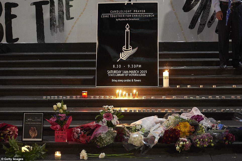 11072328-6816645-image-a-60_1552740690661 Prayers were read at the State Library of Victoria by imams on Saturday evening