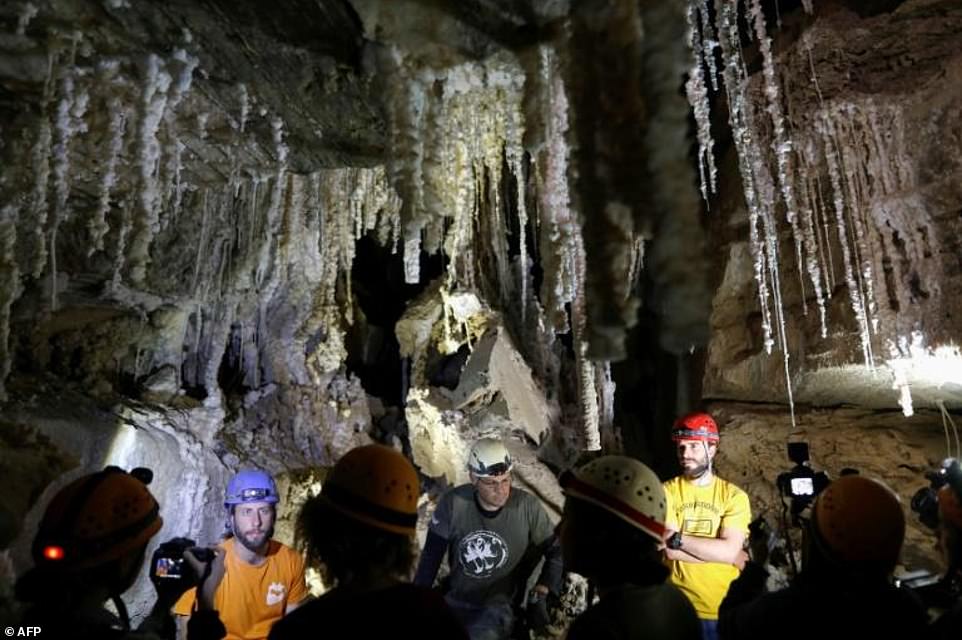11554578-6858793-israeli_cave_explorers_show_the_malham_cave_inside_mount_sodom_l-a-2_1553779290920 Israeli cave explorers show the Malham cave inside Mount Sodom, located at the southern part of the Dead Sea in Israel. It is believed to be the longest salt cave system in the world at more than 6 miles