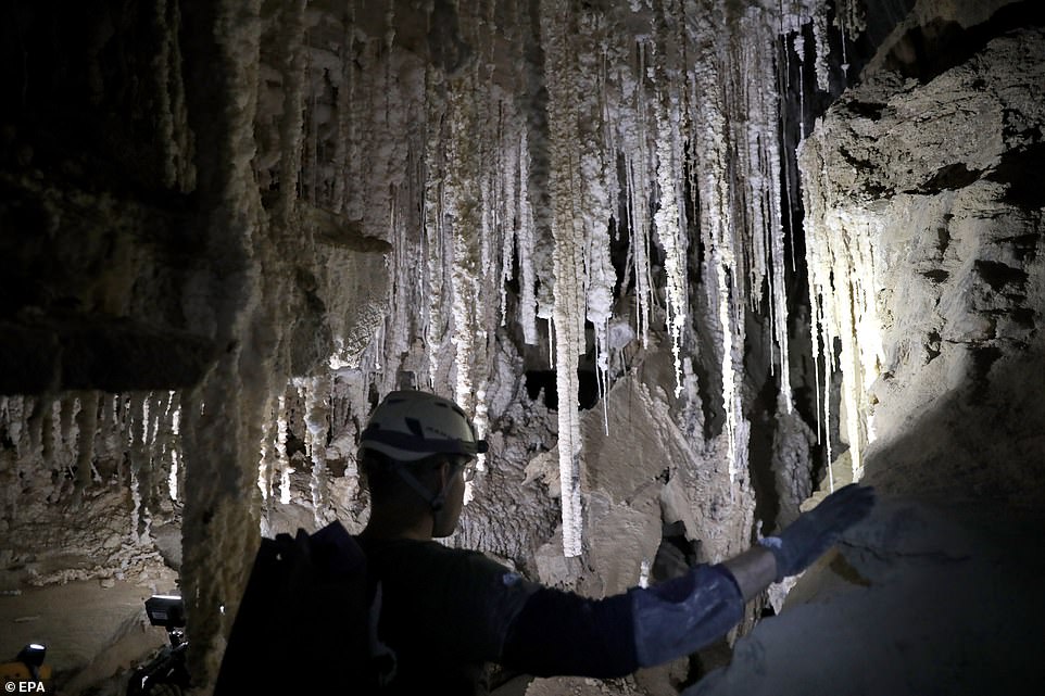 11569462-6858793-image-a-21_1553779512591 The exploration project makes it the world's longest salt cave. It is being touted as 'the most impressive and complex in Israel... and one of the most beautiful and fascinating ones I've been in'