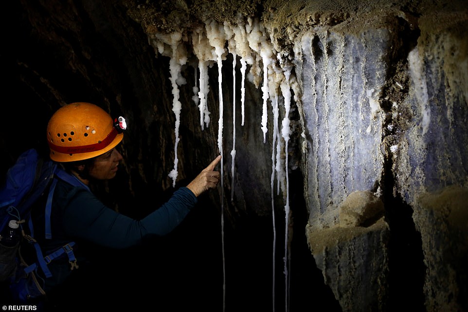 11569578-6858793-image-a-9_1553779408774 The cave named Malham, stretches over 6 miles (10 kilometres) and runs through Mount Sodom, Israel's largest mountain, and spills out to the southwest corner of the adjacent Dead Sea