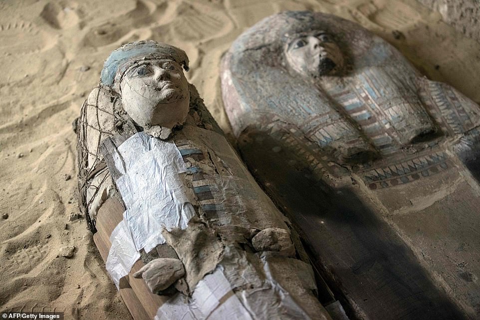 13086250-6992141-image-a-11_1556984462012 The tombs belonged to two high ranking men who were part of King Khafre's priests, it was revealed in a press conference about the ancient find on Saturday