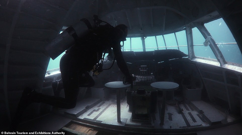 14981176-7157839-the_diver_swims_towards_the_cockpit_where_there_are_a_few_contro-a-15_1560945625457 The diver swims towards the cockpit and its stripped out instrument panel