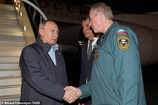 15440644-7197469-image-a-44_1561890722518 Russian President Vladimir Putin flew into Bratsk on Saturday on his way back from the G20 summit