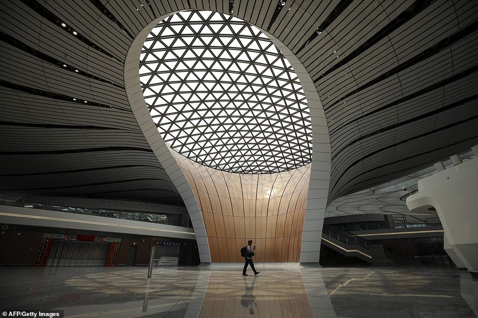 15479722-7200627-image-a-209_1561987245908 The airport will also be equipped with cutting-edge technologies. Facial-recognition devices and real-time baggage tracking will reportedly be used during the security and immigration screenings