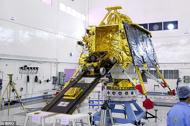 15811798-7418555-chandrayaan_2_has_three_modules_an_orbiter_a_lander_called_vikra-a-15_1567413112546 Chandrayan-2 (pictured) successfully released its rover, Vikram, from the orbiter and sent it towards the moon earlier this week