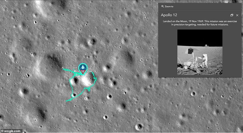 16118560-7252901-image-a-76_1563289999537 When clicking on specific modules in the interactive map you are able to open up fact pages such as this one which details the 1969 moon landing