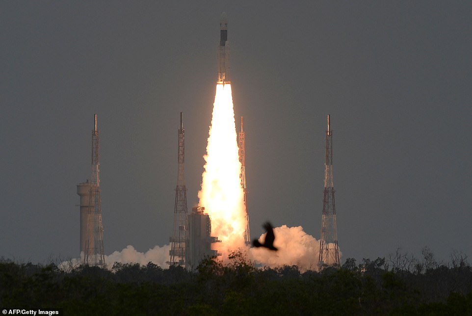 16341180-7271615-image-a-35_1563791884995-2 Chandrayaan-2 took off with no issues and was watched by thousands of onlookers at the site and via live stream