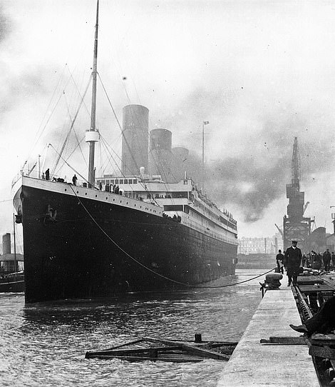 17543364-7379953-the_ship_is_pictured_at_the_dock_over_a_century_ago_before_its_d-m-28_1566421932361 The ship is pictured at the dock over a century ago before its doomed voyage. Explorers making the first manned expedition wreckage in 14 years said they have uncovered a partial collapse of the ship's hull