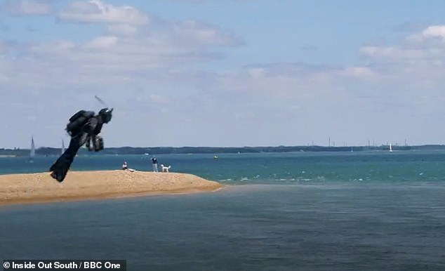 17979832-0-image-a-21_1567439470885 The trip across the Solent (pictured) is the furthest yet undertaken in the suit, building on the successes of previous smaller trials