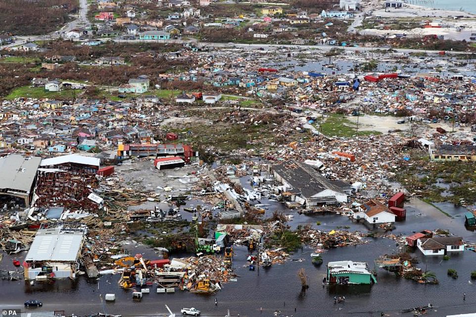 The helicopter had been flying over the Bahamas in order to assess the damage when crew members were informed of those that were trapped
