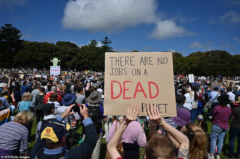 18702366-7484625-image-a-85_1568953621419 Commuter chaos is expected as thousands of protesters take to the streets as part of a global strike for climate change action