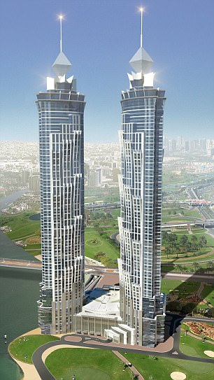 The new record-holder is within sight of its predecessor, Dubai's JW Mariott Marquis (pictured), whose record it has surpassed by just one metre