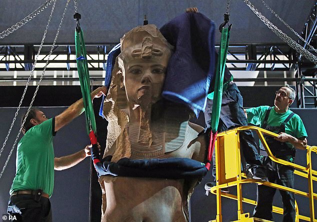 19190540-7527979-image-a-17_1570003594523 The items require 48 hours to acclimatise after being transported before the crates are opened, and there are specific controls for temperature and light inside the exhibition cases to keep them in top condition