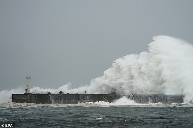 19624918-7565683-image-a-12_1570879659307 The US Geological Survey said the magnitude 5.7 earthquake was centered in the ocean off the coast of Chiba, near Tokyo, and was fairly deep, at 59.5 kilometers