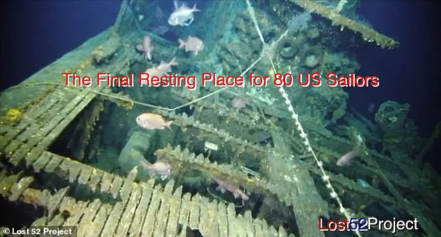 20869164-7673005-image-a-32_1573489100035 The ship is the final resting place of the 80 American servicemen who were on board when it went down