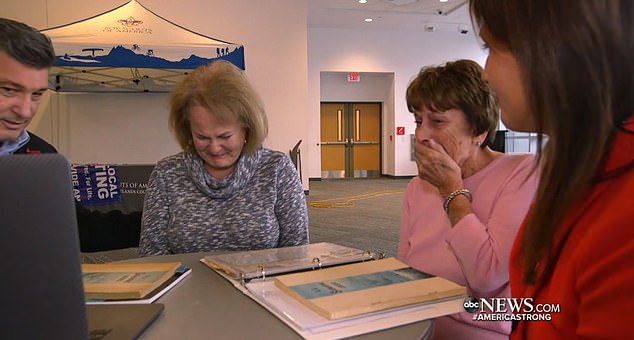 20870244-7673005-image-a-35_1573489853803 Gloria Hurney (left), who lost her uncle Raymond Parks, and Kathy Taylor (right), who lost her uncle and godfather John Patrick King in the sinking of the Grayback