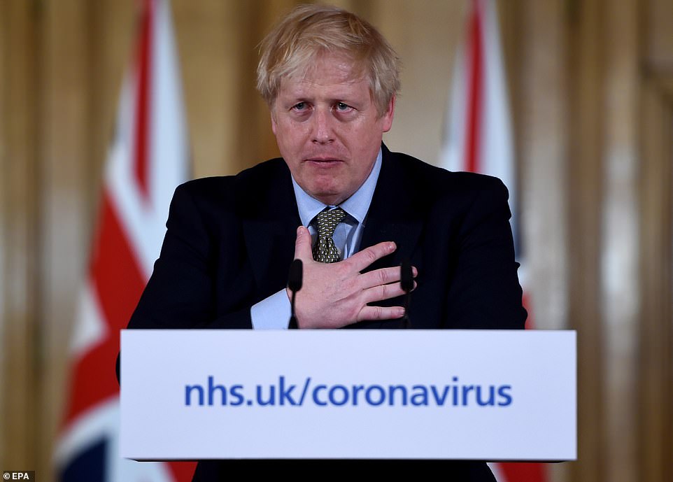 26135448-8126253-image-a-2_1584560246388 Boris Johnson inside Number 10 tonight announcing that all schools in England are to be closed as of Friday, following the lead of Scotland, Wales and Northern Ireland