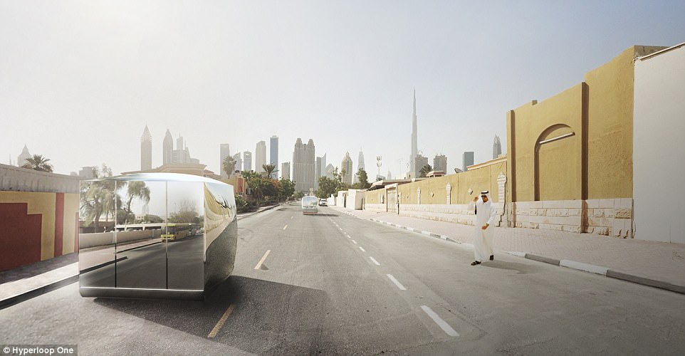 Under the initial 2016 plans pods (artist's impression) would have been able to operate autonomously away from the pressurised tubes, meaning they could travel on regular roads