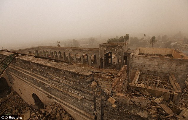 This image reveals the damage caused by ISIS to the site of Jonah's tomb. As the city of Mosul was finally retaken, Iraqi forces battling Islamic State unveiled the destruction left behind by the jihadis last month in a series of devastating photographs