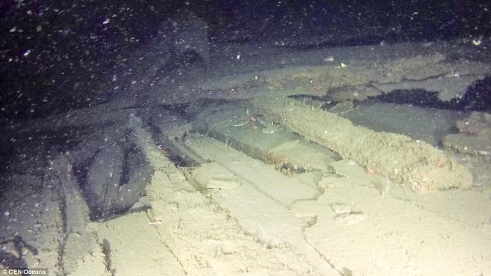 Mr Javier Sellanes said: 'We wanted to collaborate in the search for Itata, taking advantage of the technology we have, and thanks to the images of our submarine robot, we could confirm that what was there was the remains of the boat'