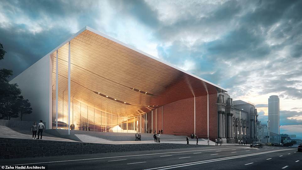 4668880-6227395-image-a-44_1538400465016 The new concert hall is set to be constructed in between some of the oldest buildings in the city and the Weiner Gardens