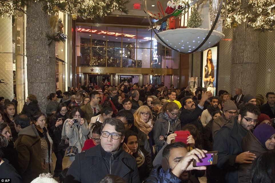 MANHATTAN: The Manhattan Macy's store has deals like cosmetic and perfume sets from $10 to $20 as well as 40 per cent off on boots and shoes that have enticed shoppers this Black Friday